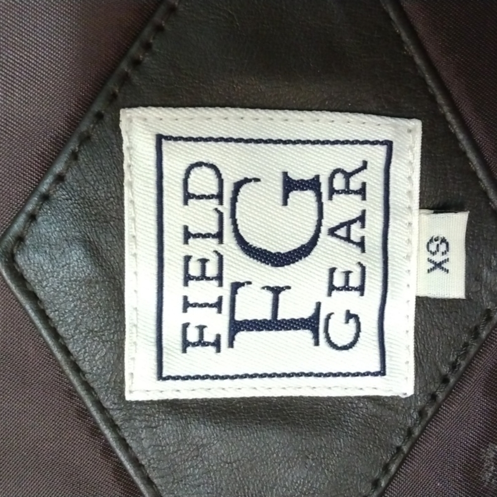Fg Field Gear Vintage Dark Brown Leather Coat Euc Gem